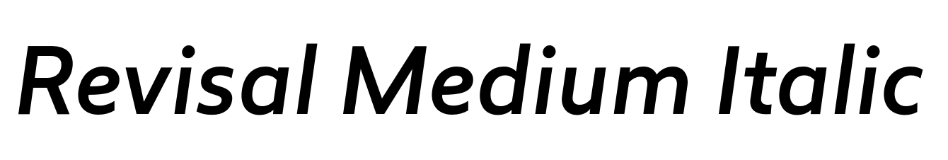 Revisal Medium Italic